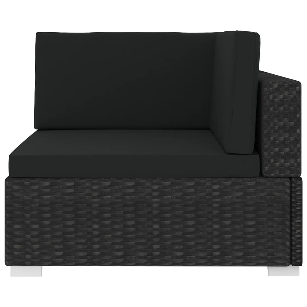 vidaXL Patio Furniture Rattan Sofa Chair Corner Seat with Cushions Poly Rattan-4