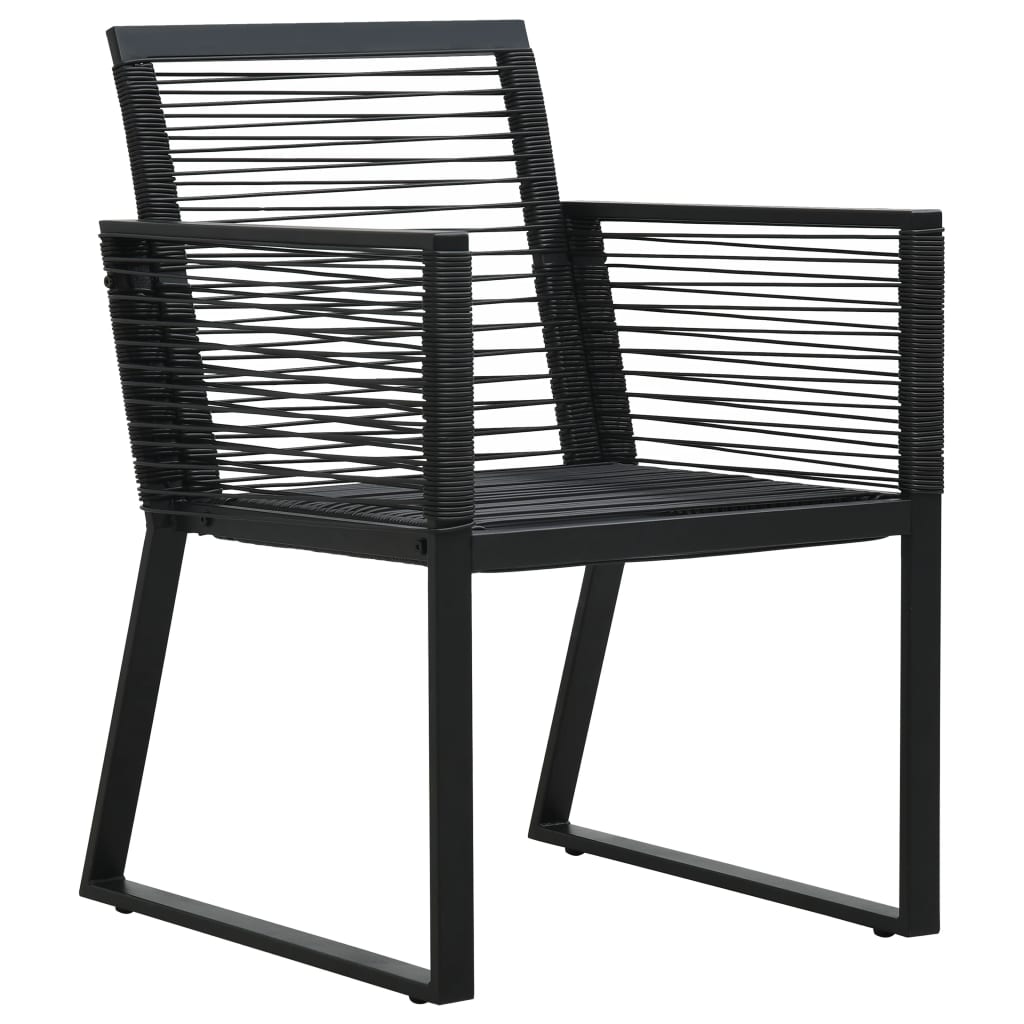 vidaXL 2/4x Garden Chair Black PVC Rattan Outdoor Patio Seating Lounge Chairs-9