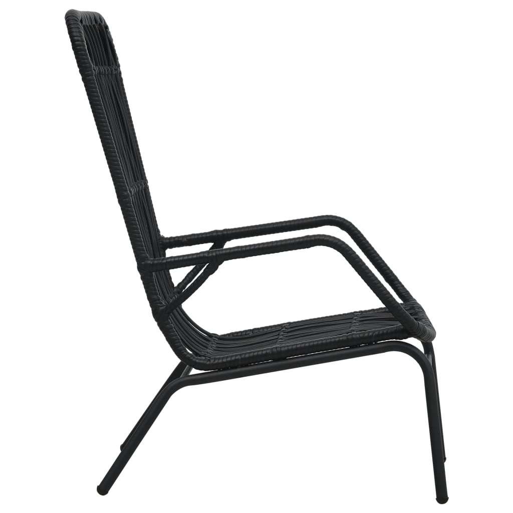 vidaXL Rattan Dining Chair Patio Rattan Wicker Chair with Armrest Poly Rattan-9