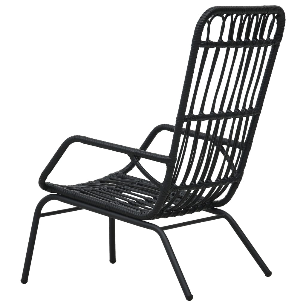 vidaXL Rattan Dining Chair Patio Rattan Wicker Chair with Armrest Poly Rattan-4