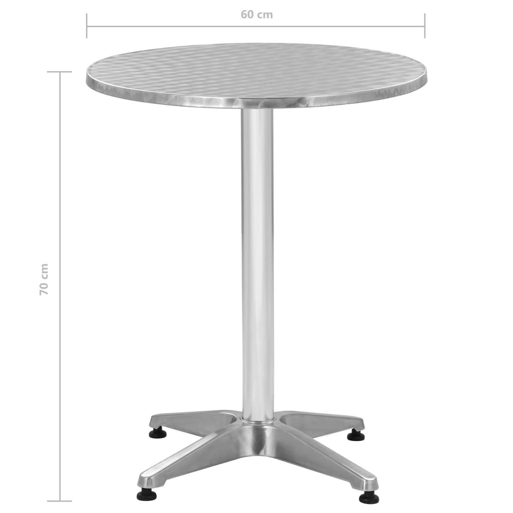 vidaXL Bistro Table Outdoor Side Table Garden Porch Deck Furniture Aluminum-0