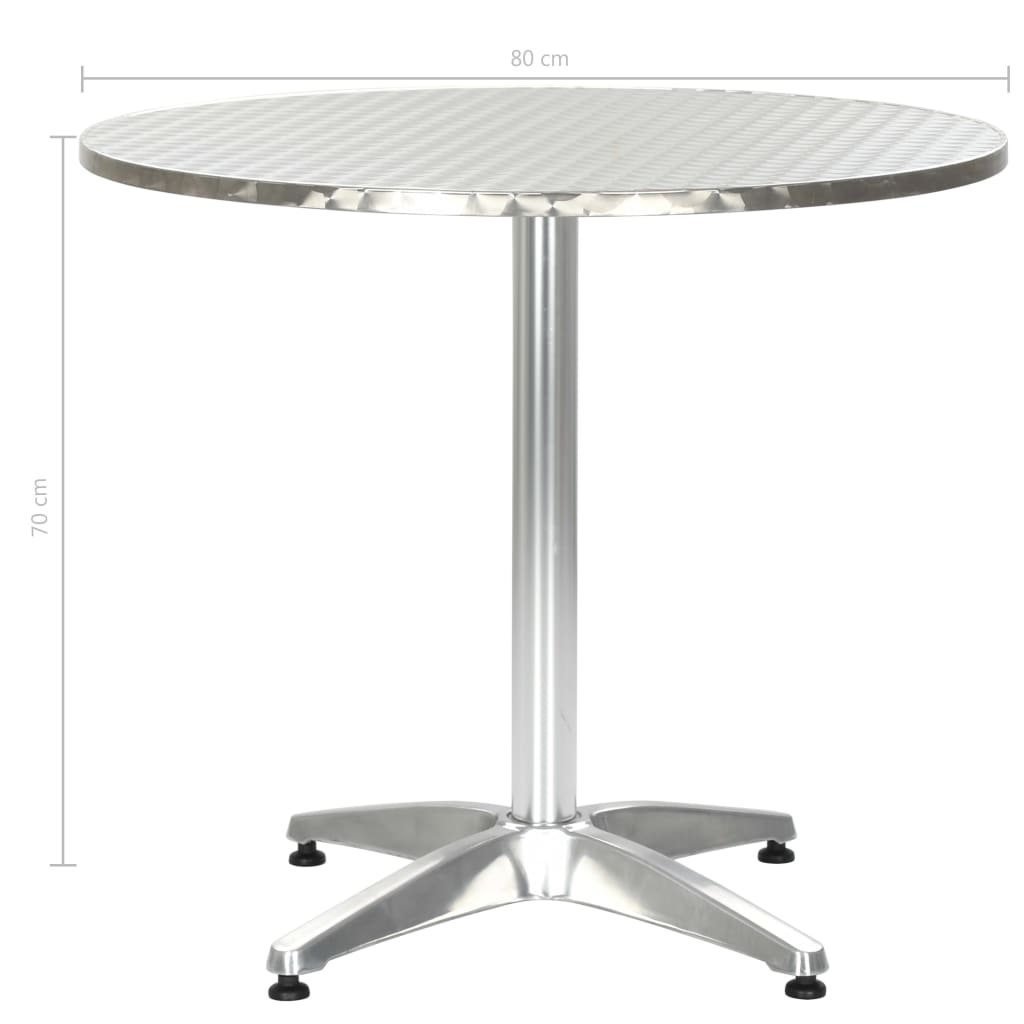 vidaXL Bistro Table Outdoor Side Table Garden Porch Deck Furniture Aluminum-10