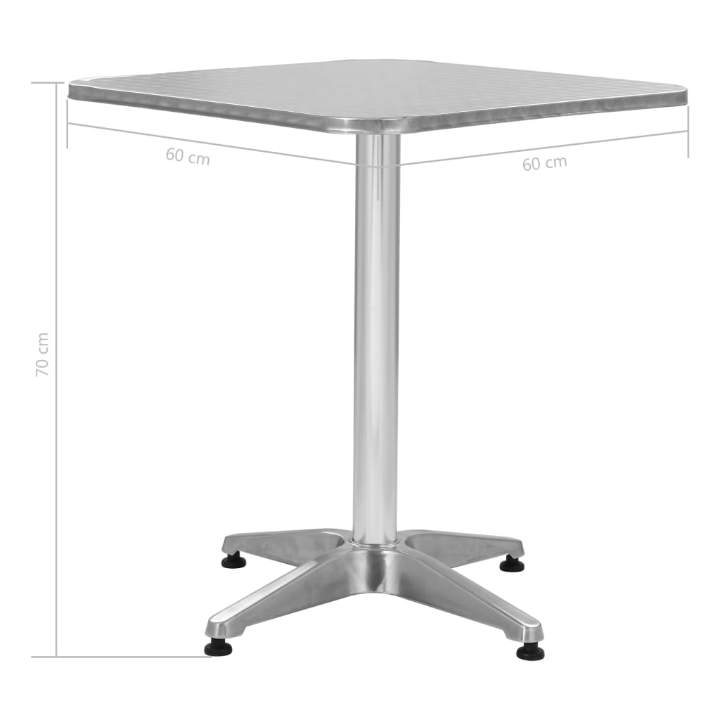 vidaXL Bistro Table Outdoor Side Table Garden Porch Deck Furniture Aluminum-26