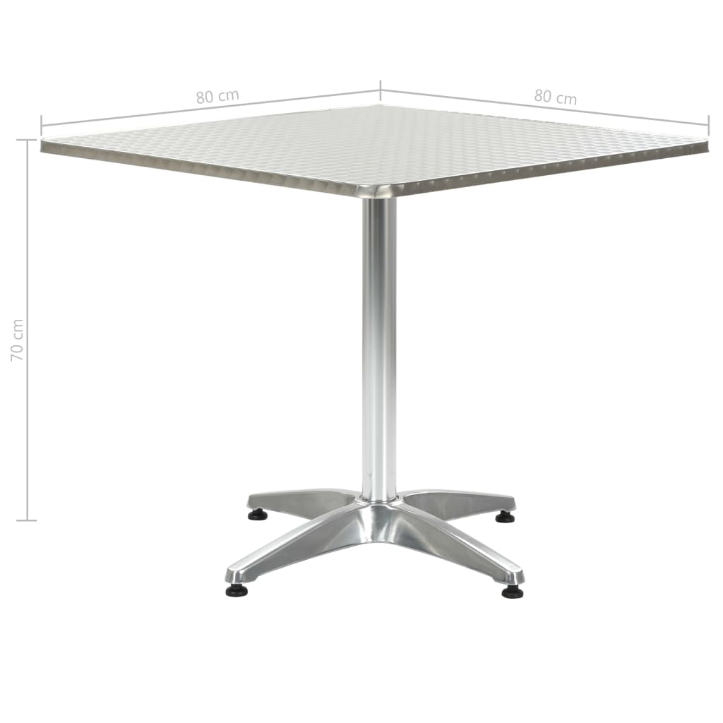 vidaXL Bistro Table Outdoor Side Table Garden Porch Deck Furniture Aluminum-19