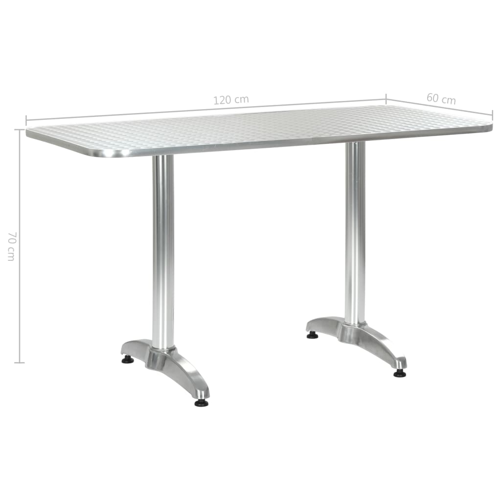 vidaXL Bistro Table Outdoor Side Table Garden Porch Deck Furniture Aluminum-1