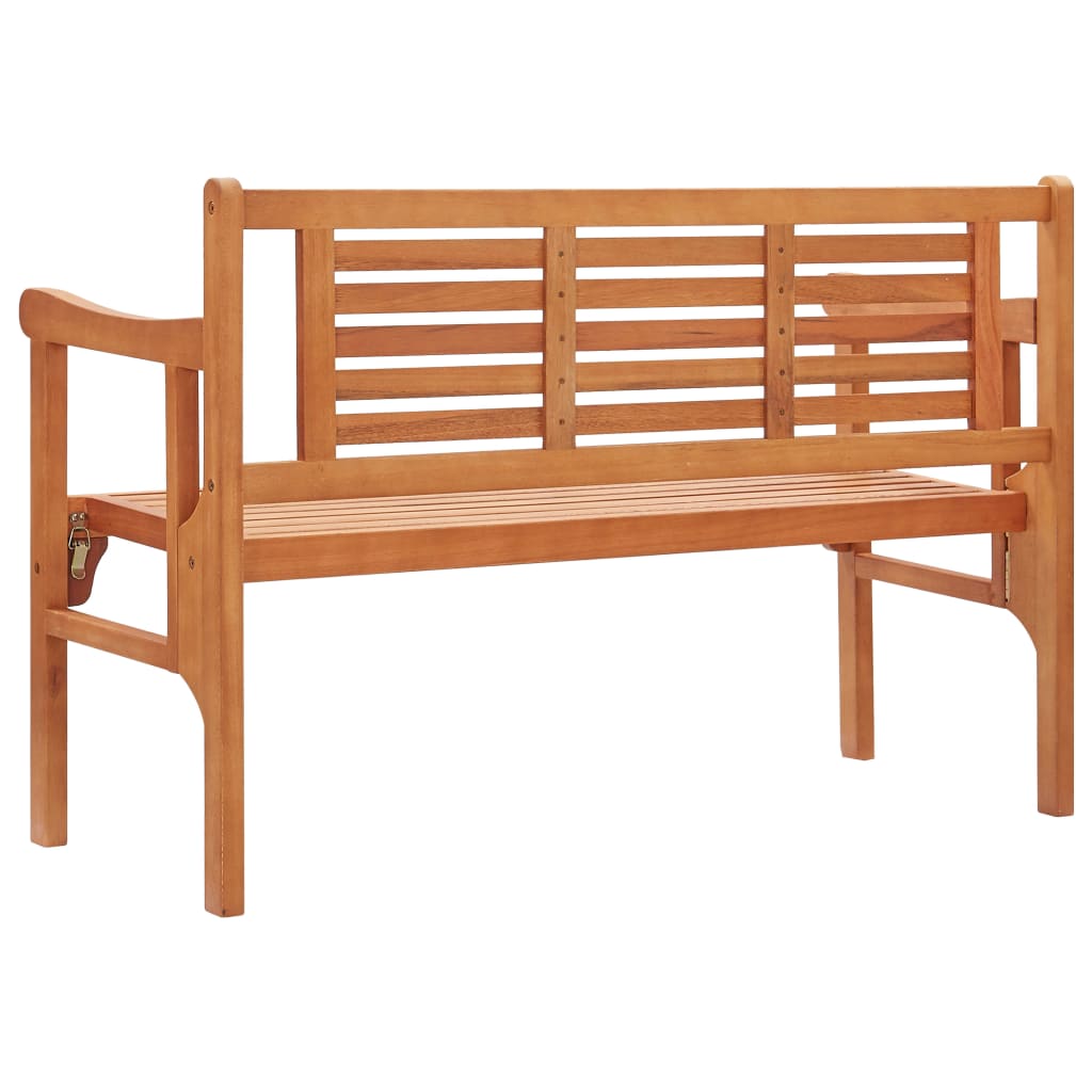 vidaXL Foldable Patio Bench 47.2" Solid Wood Eucalyptus-3