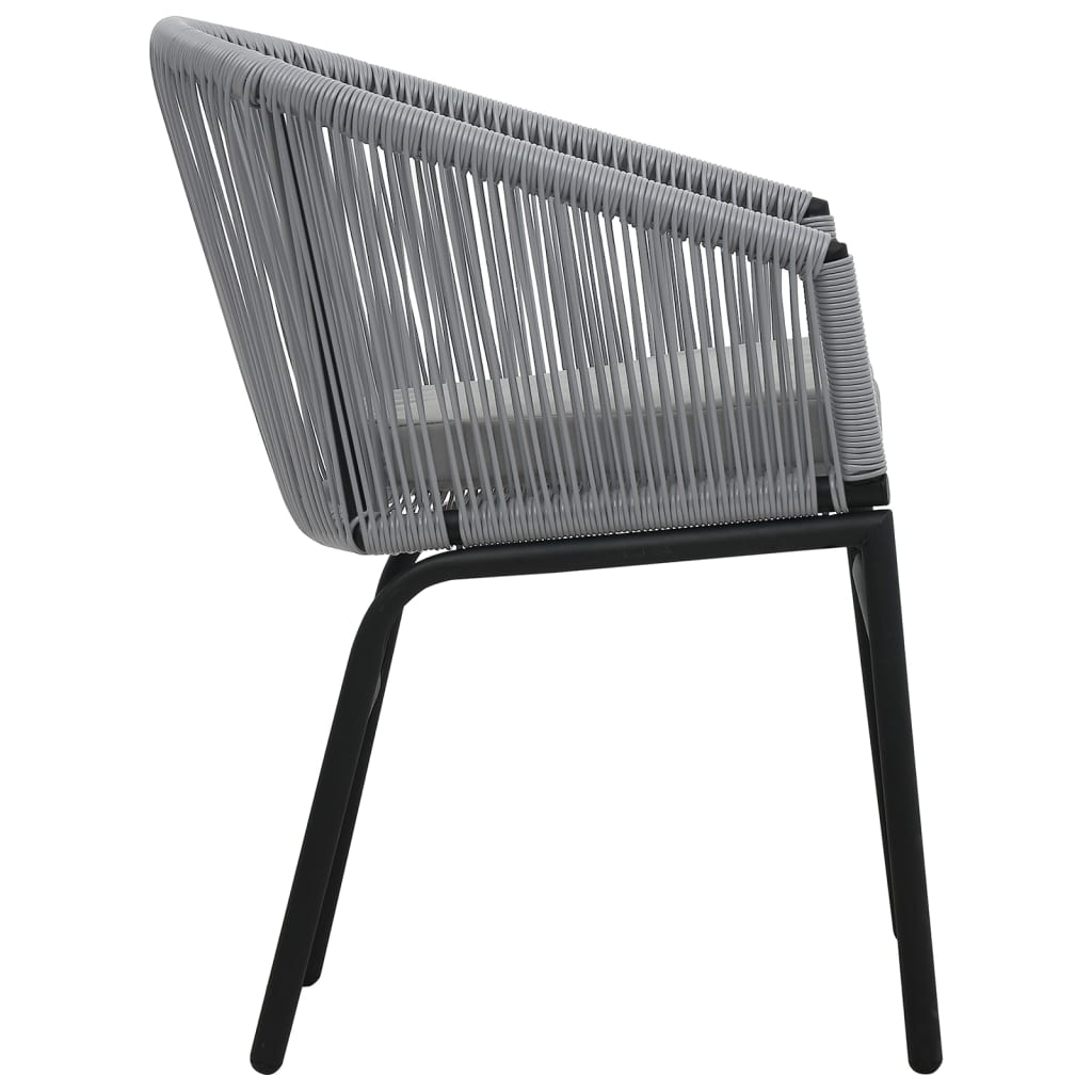 vidaXL Patio Chairs 2 Pcs Wicker Patio Dining Chair with Cushion PE Rattan-14