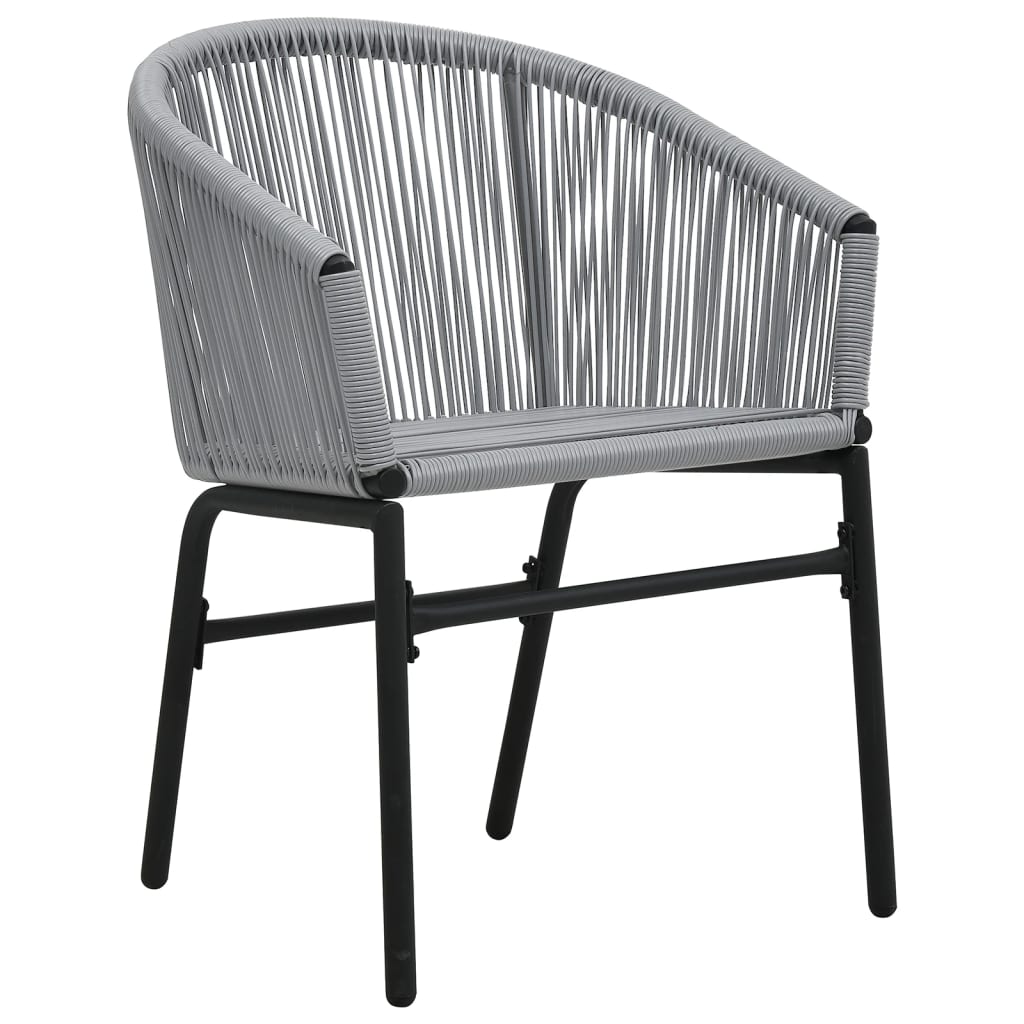 vidaXL Patio Chairs 2 Pcs Wicker Patio Dining Chair with Cushion PE Rattan-18