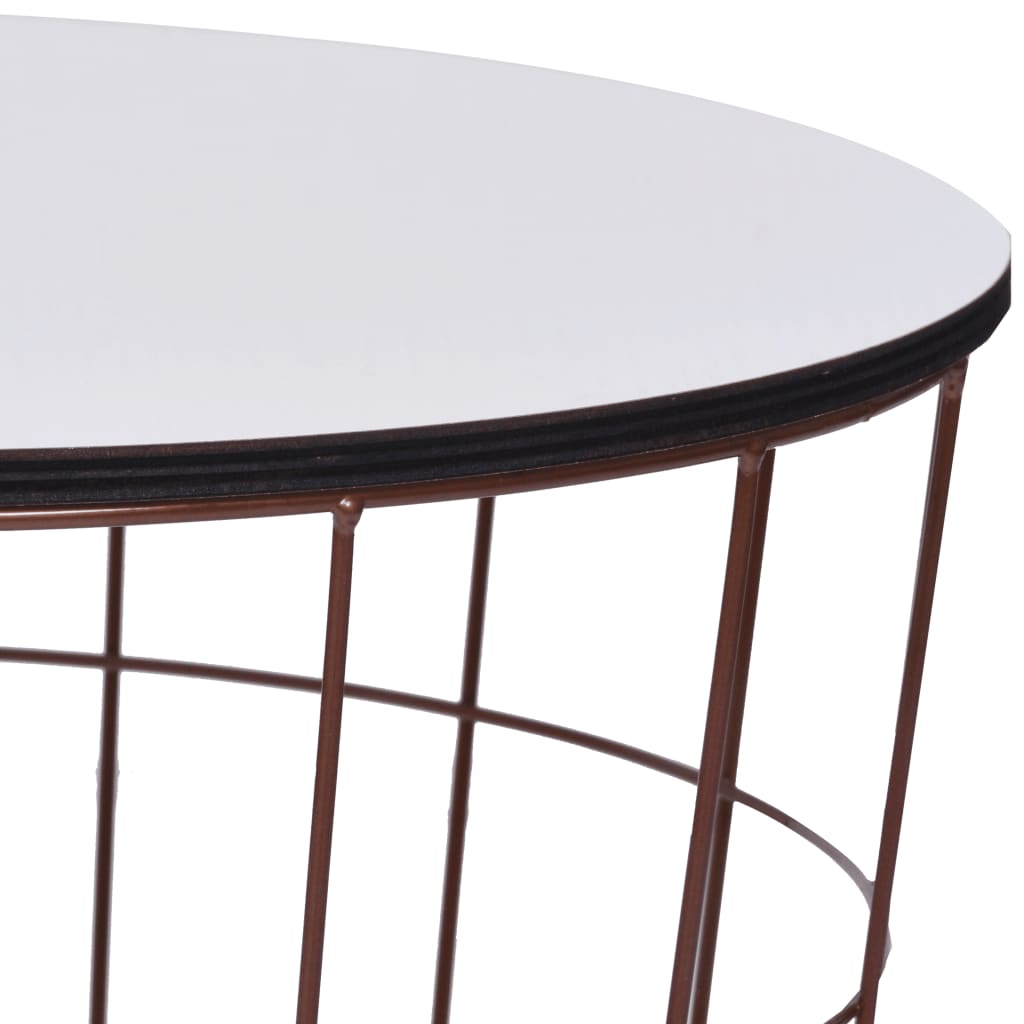 vidaXL Coffee Table Gold Ø 15.7"-3