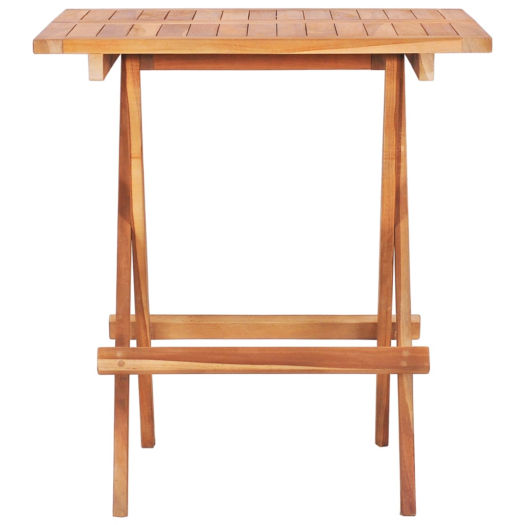 vidaXL Folding Bistro Table 23.6"x23.6"x25.6" Solid Teak Wood-2