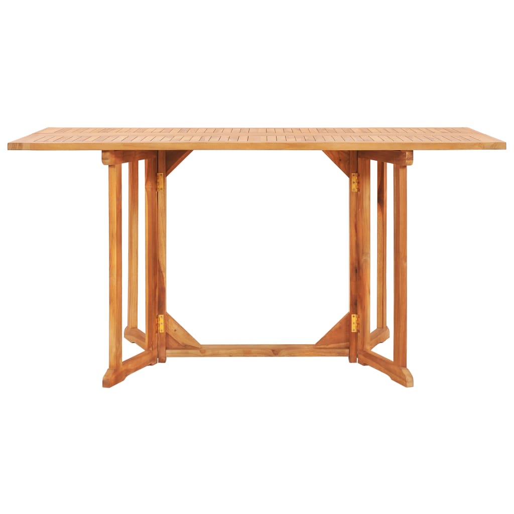 vidaXL Folding Butterfly Patio Table 59.1"x35.4"x29.5" Solid Teak Wood-3