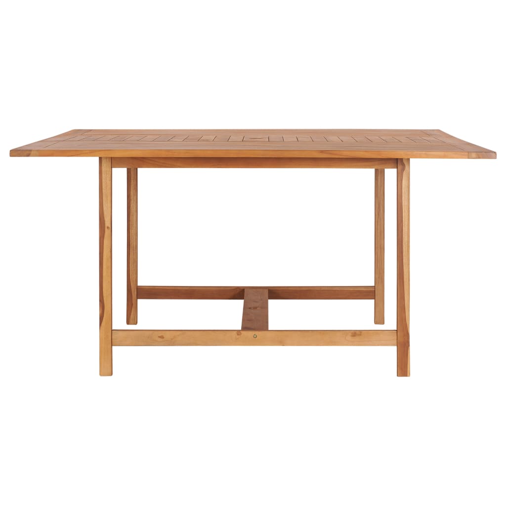 vidaXL Patio Table 59.1"x59.1"x29.9" Solid Teak Wood-1