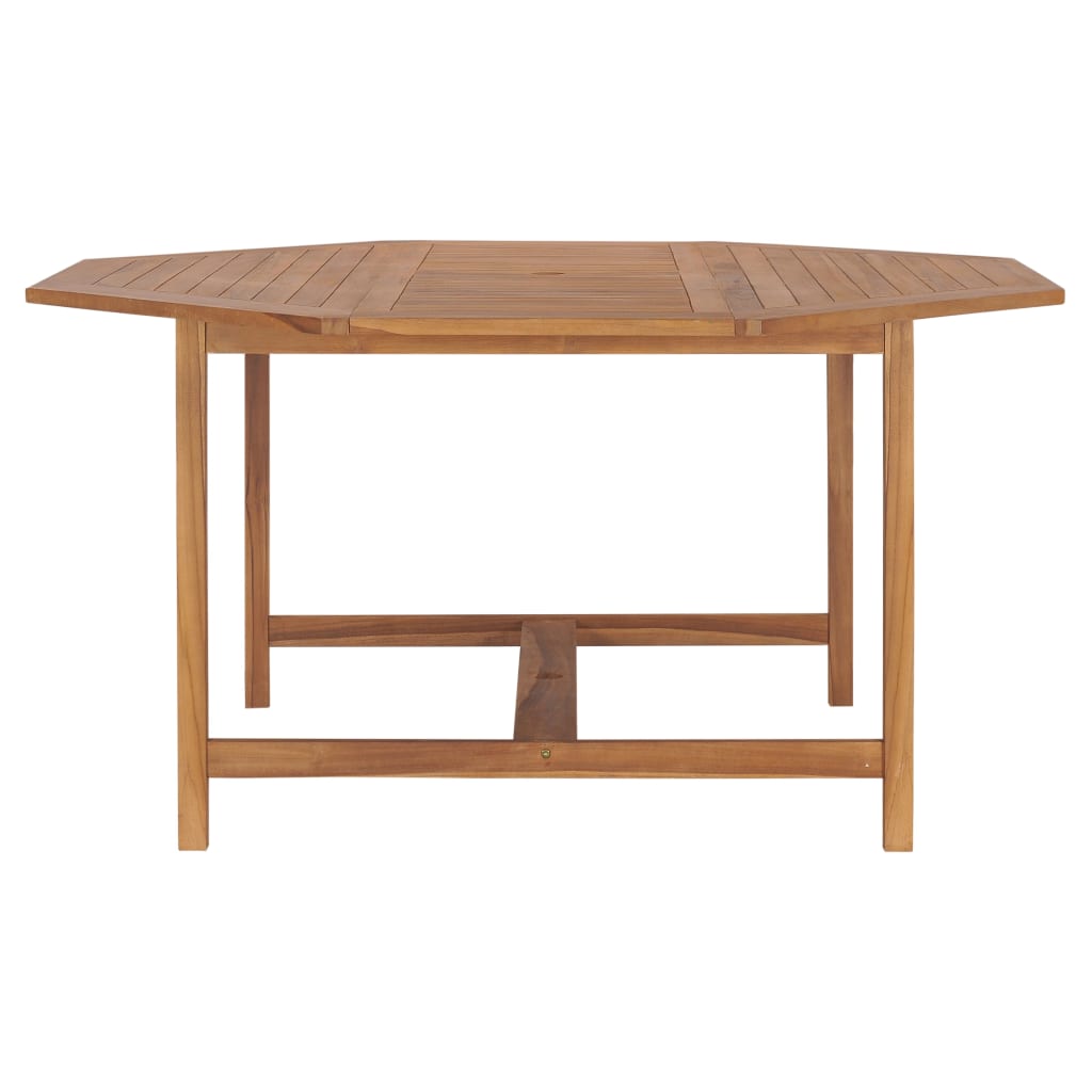 vidaXL Patio Table 59.1"x59.1"x29.5" Solid Teak Wood-2