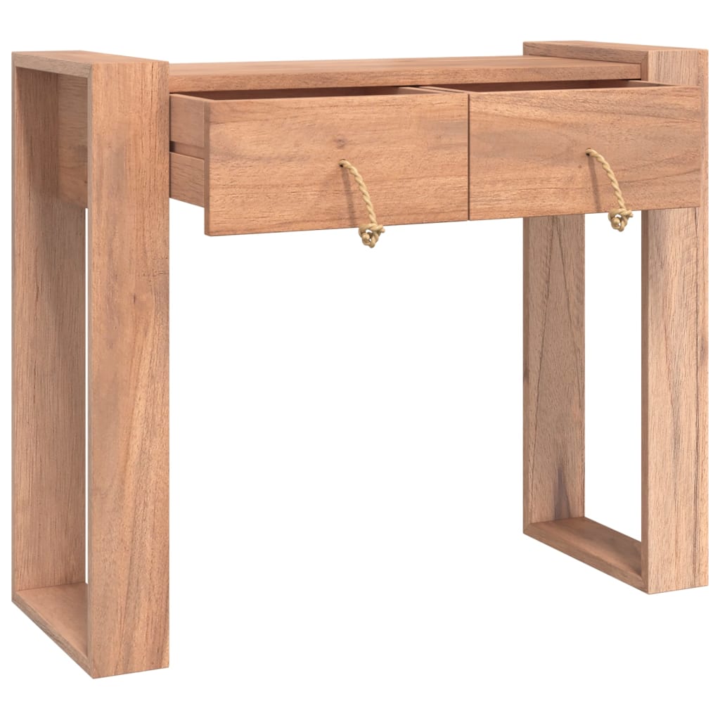 vidaXL Console Table 35.4"x13.8"x29.5" Solid Teak Wood-1