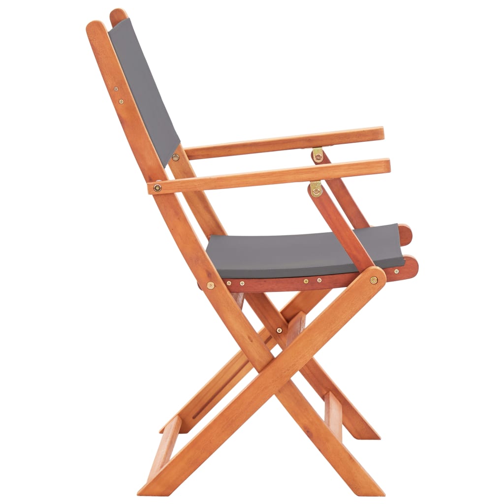 vidaXL Patio Folding Chairs Camping Chair Solid Wood Eucalyptus and Textilene-17