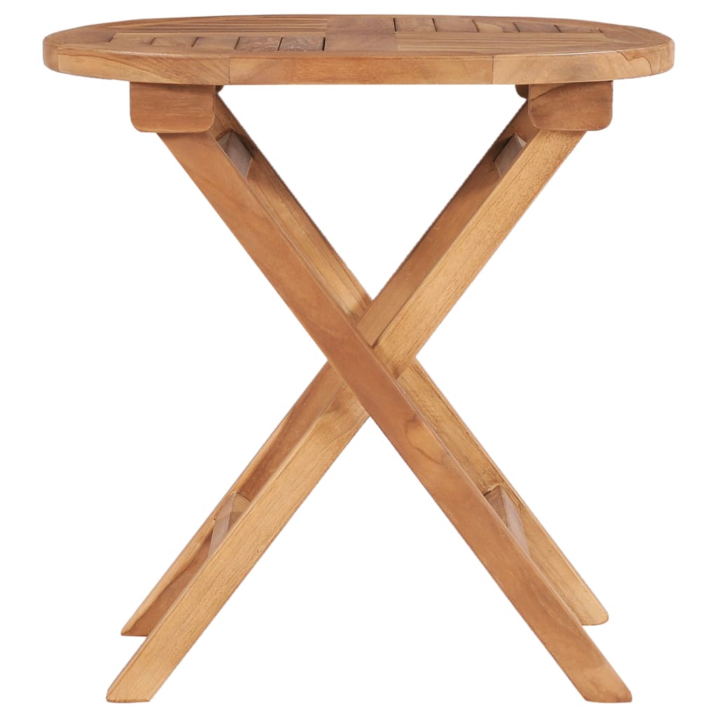 vidaXL Folding Patio Table 17.7" Solid Teak Wood-1
