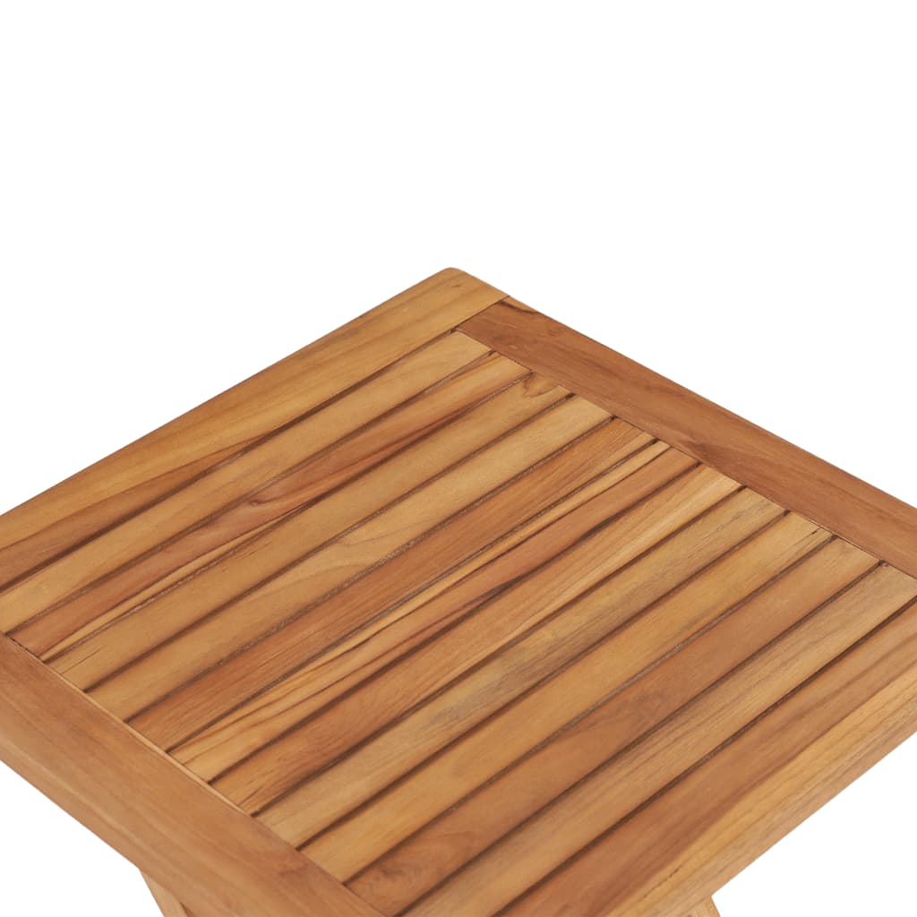 vidaXL Folding Patio Table 17.7"x17.7"x17.7" Solid Teak Wood-3