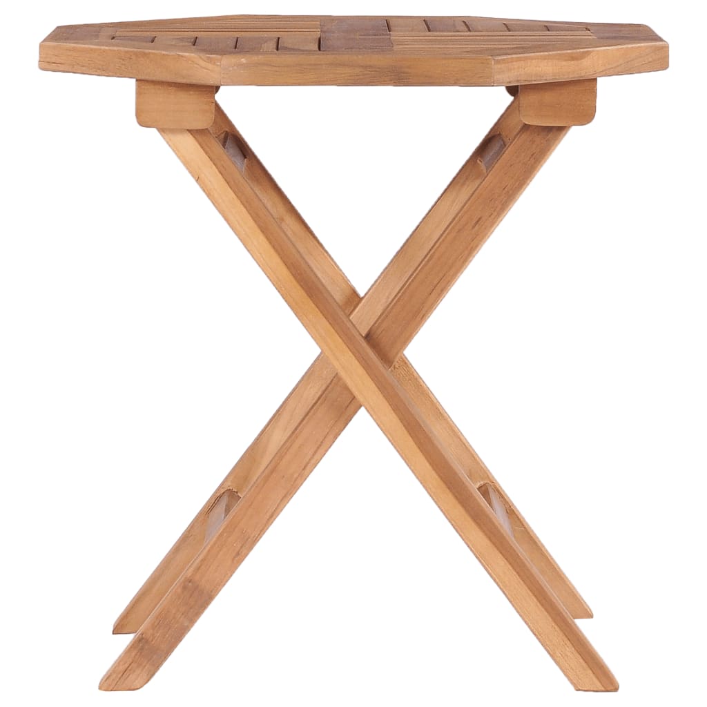 vidaXL Folding Patio Table 17.7"x17.7"x17.7" Solid Teak Wood-1