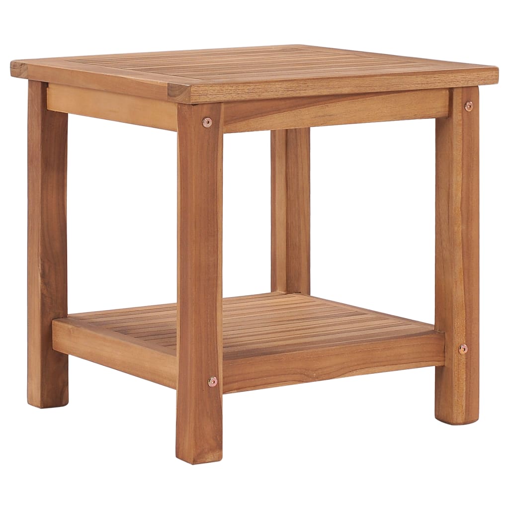 vidaXL Coffee Table 17.7"x17.7"x17.7" Solid Teak Wood-0