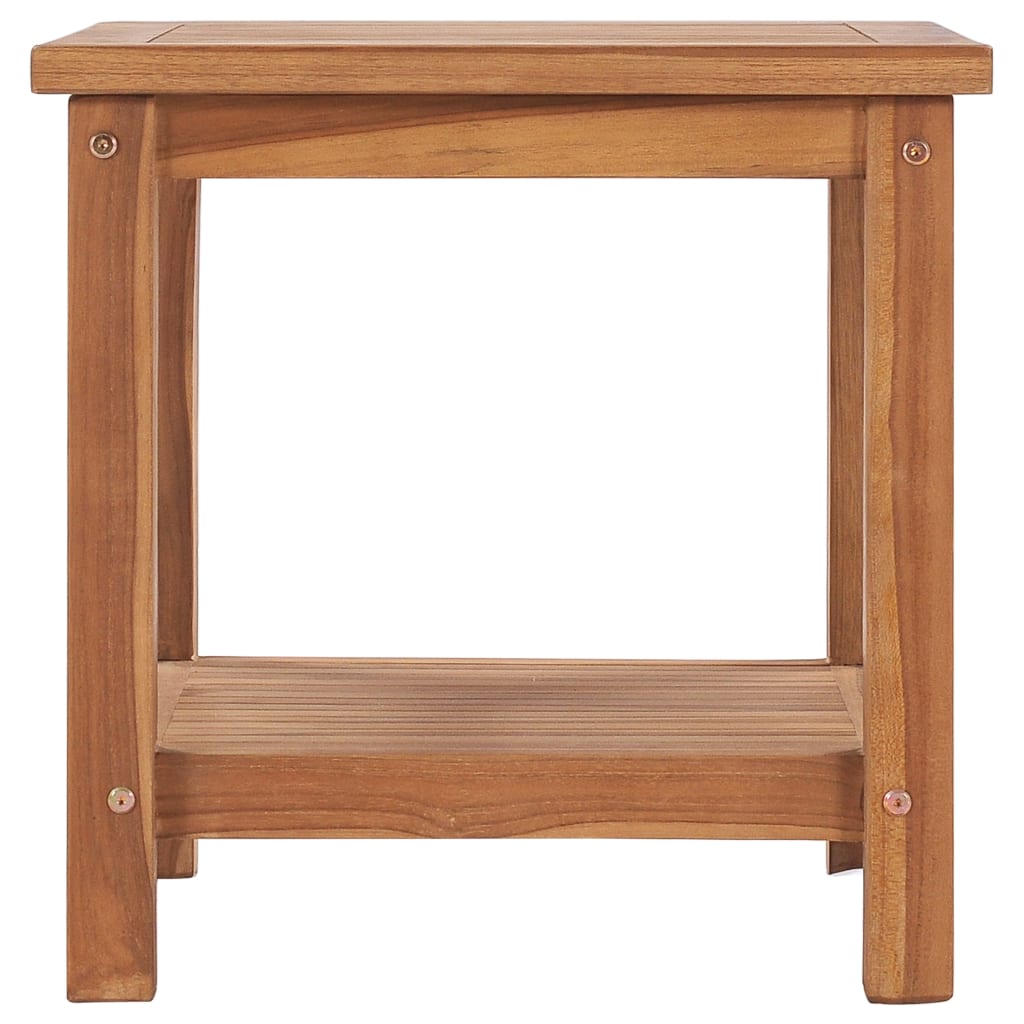 vidaXL Coffee Table 17.7"x17.7"x17.7" Solid Teak Wood-1
