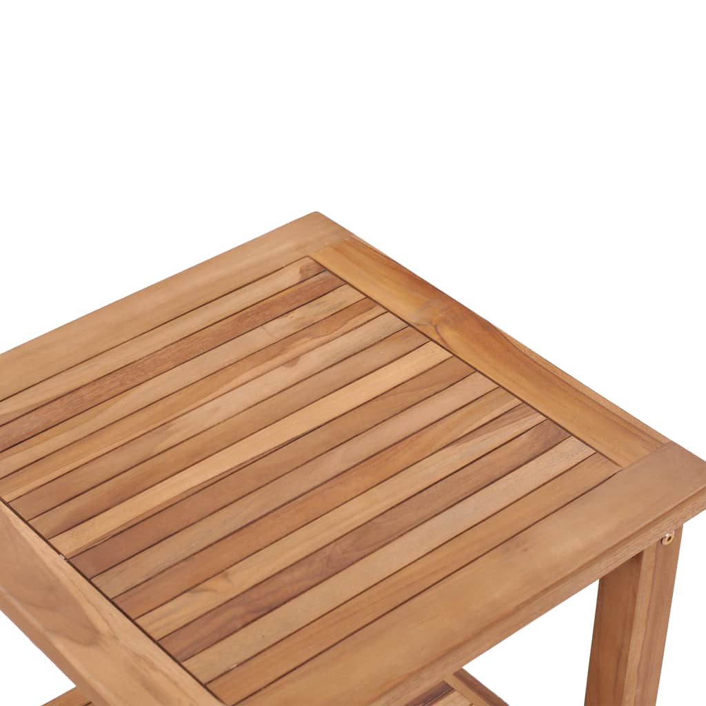 vidaXL Coffee Table 17.7"x17.7"x17.7" Solid Teak Wood-2