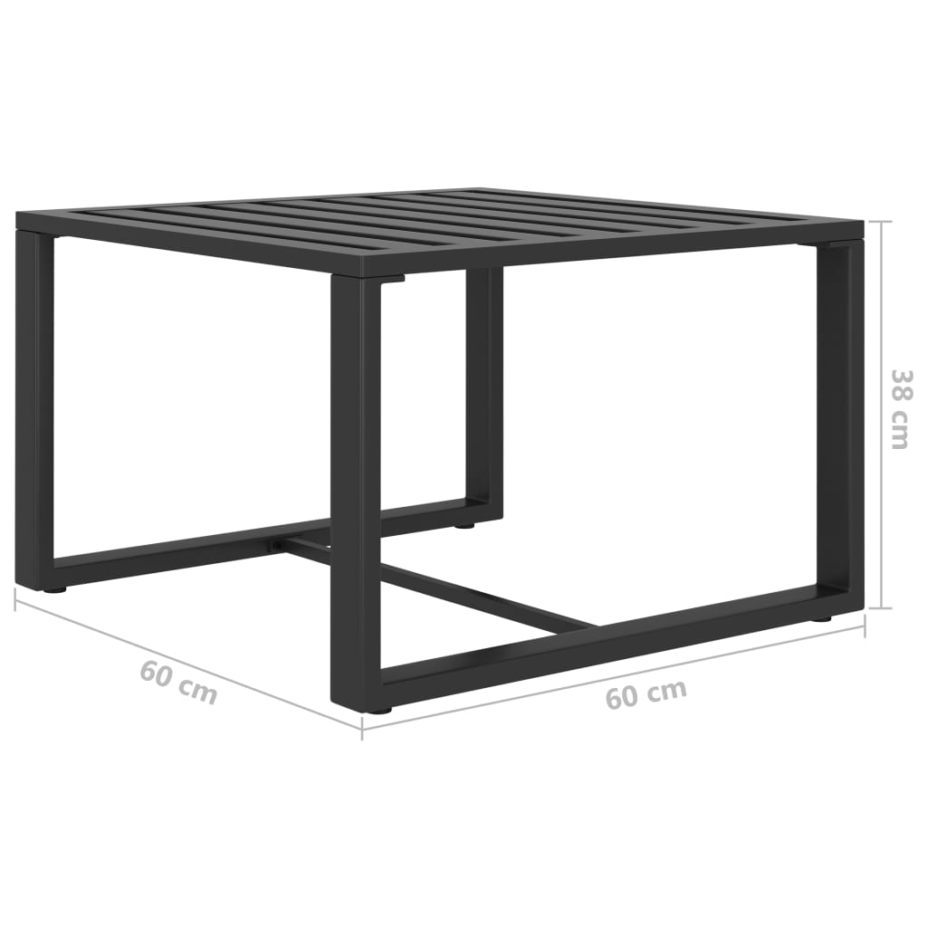 vidaXL Coffee Table Aluminum Anthracite-4