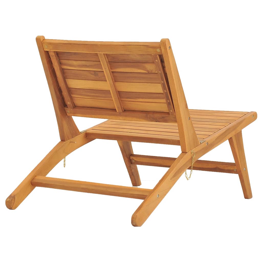 vidaXL Patio Chair with Footrest Solid Teak Wood-2