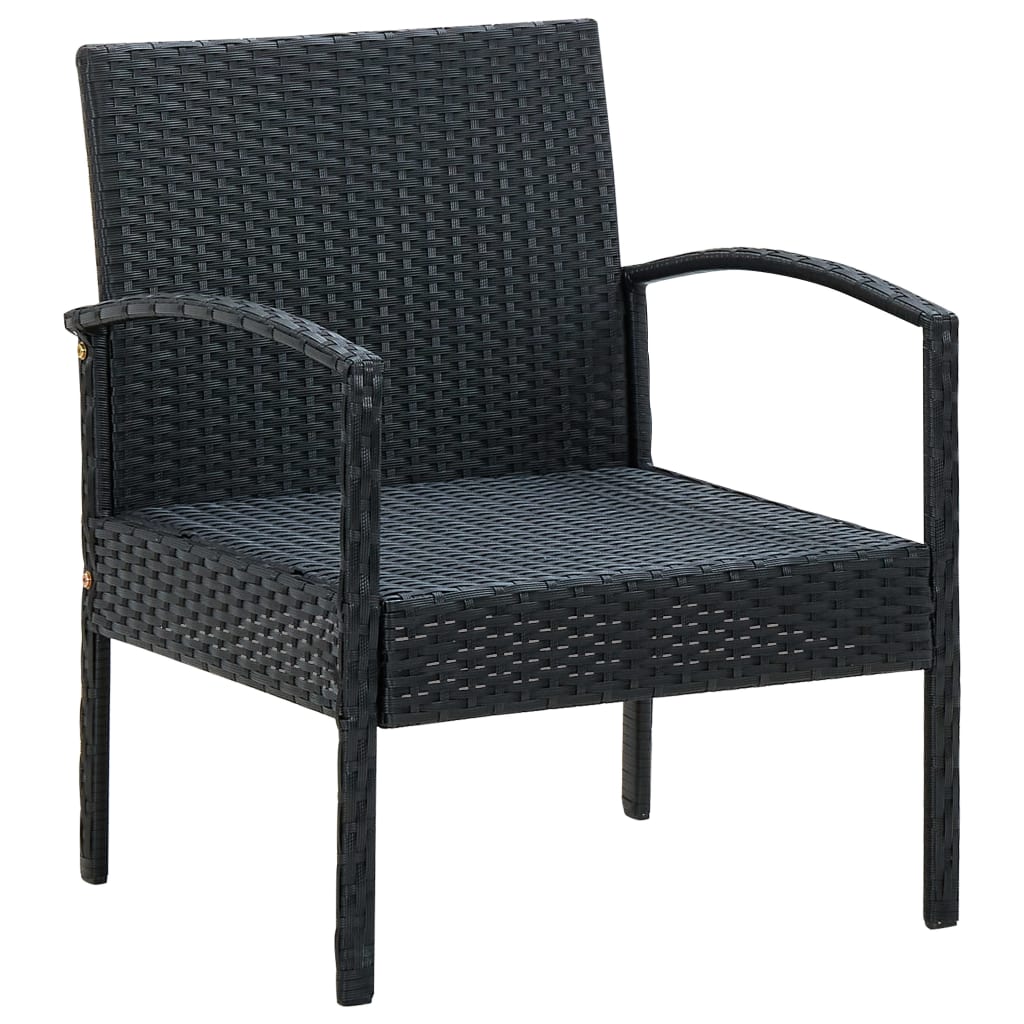 vidaXL Patio Chair Patio Dining Chair for Deck Garden with Cushion Poly Rattan-7