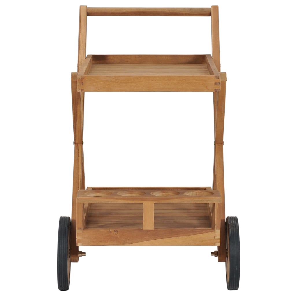 vidaXL Tea Trolley Solid Teak Wood-1