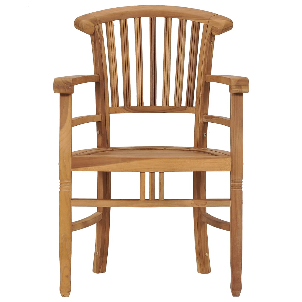 vidaXL Patio Chairs 2 pcs Solid Teak Wood-2