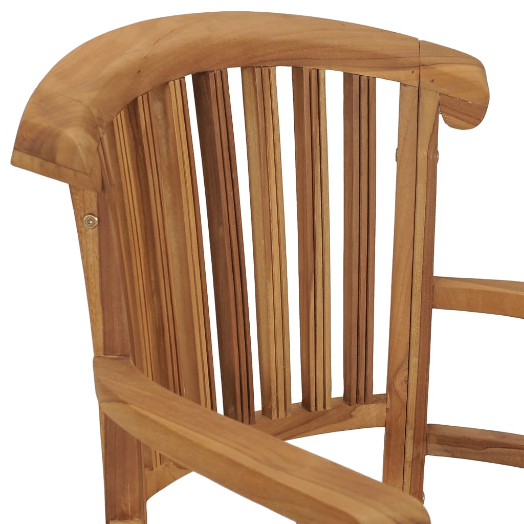 vidaXL Patio Chairs 2 pcs Solid Teak Wood-5