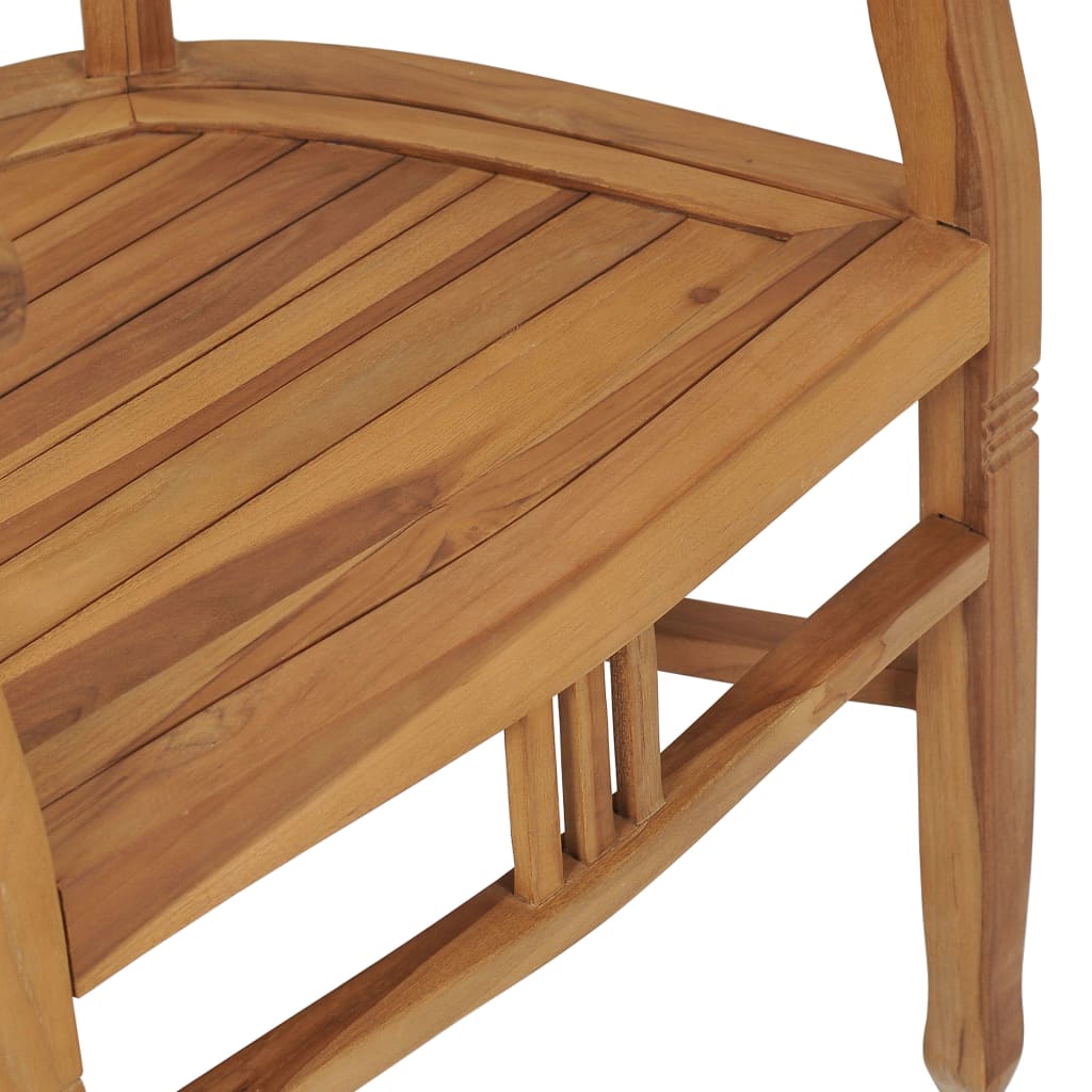 vidaXL Patio Chairs 2 pcs Solid Teak Wood-6