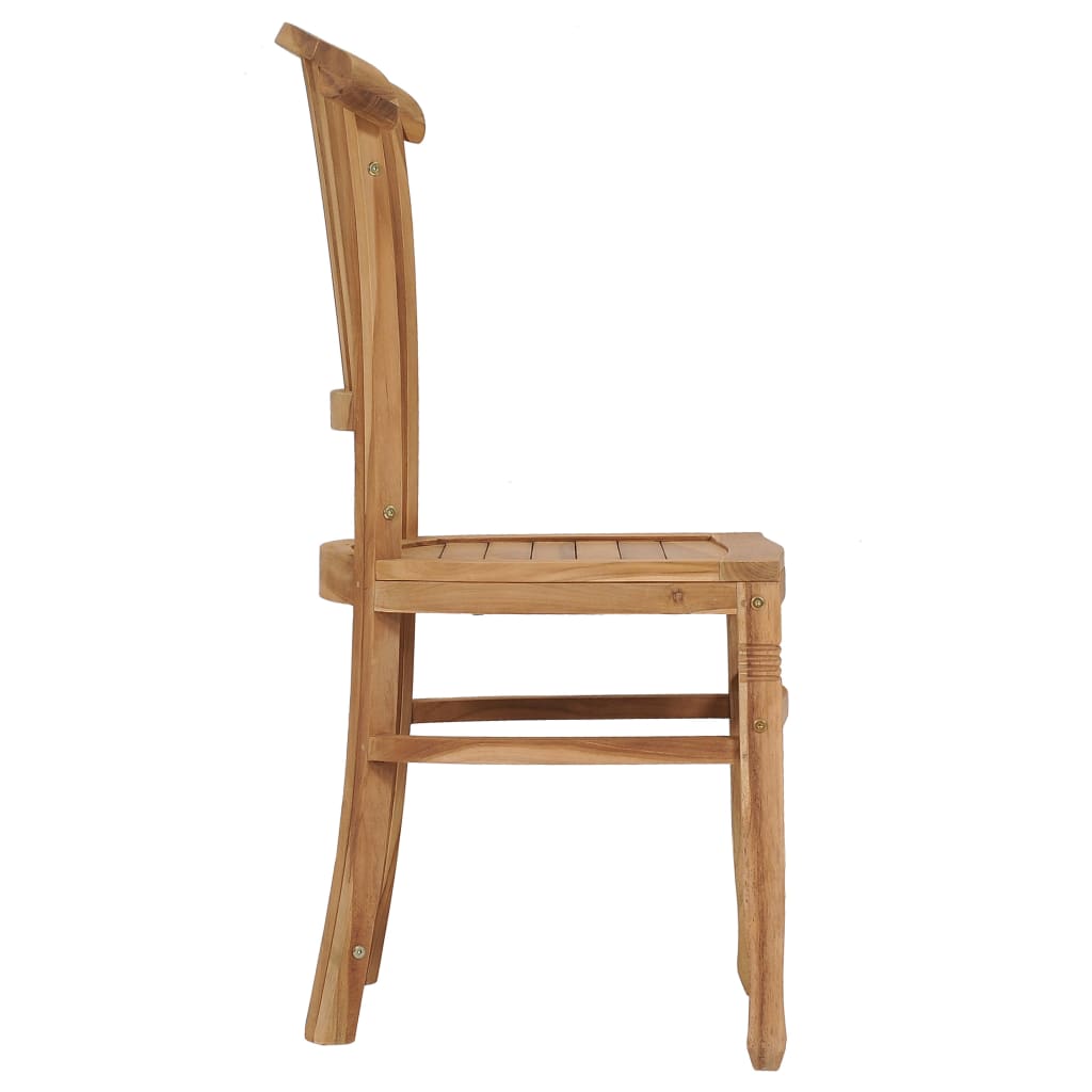 vidaXL Patio Chairs 2 pcs Solid Teak Wood-3