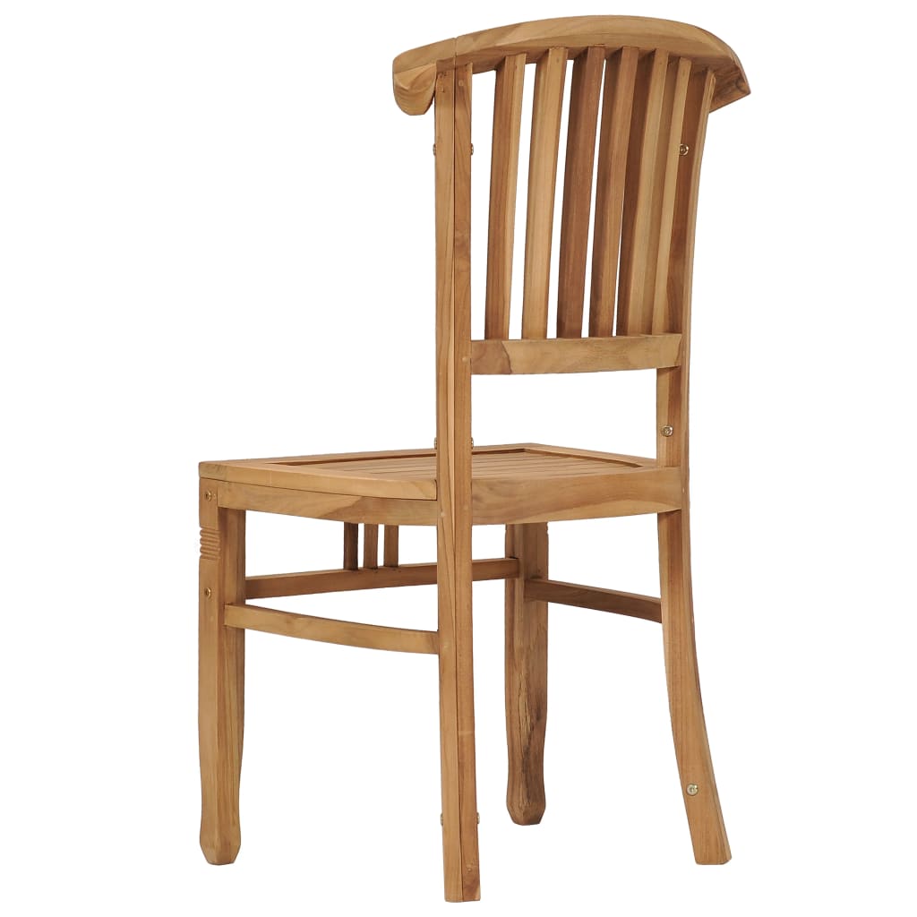 vidaXL Patio Chairs 2 pcs Solid Teak Wood-4