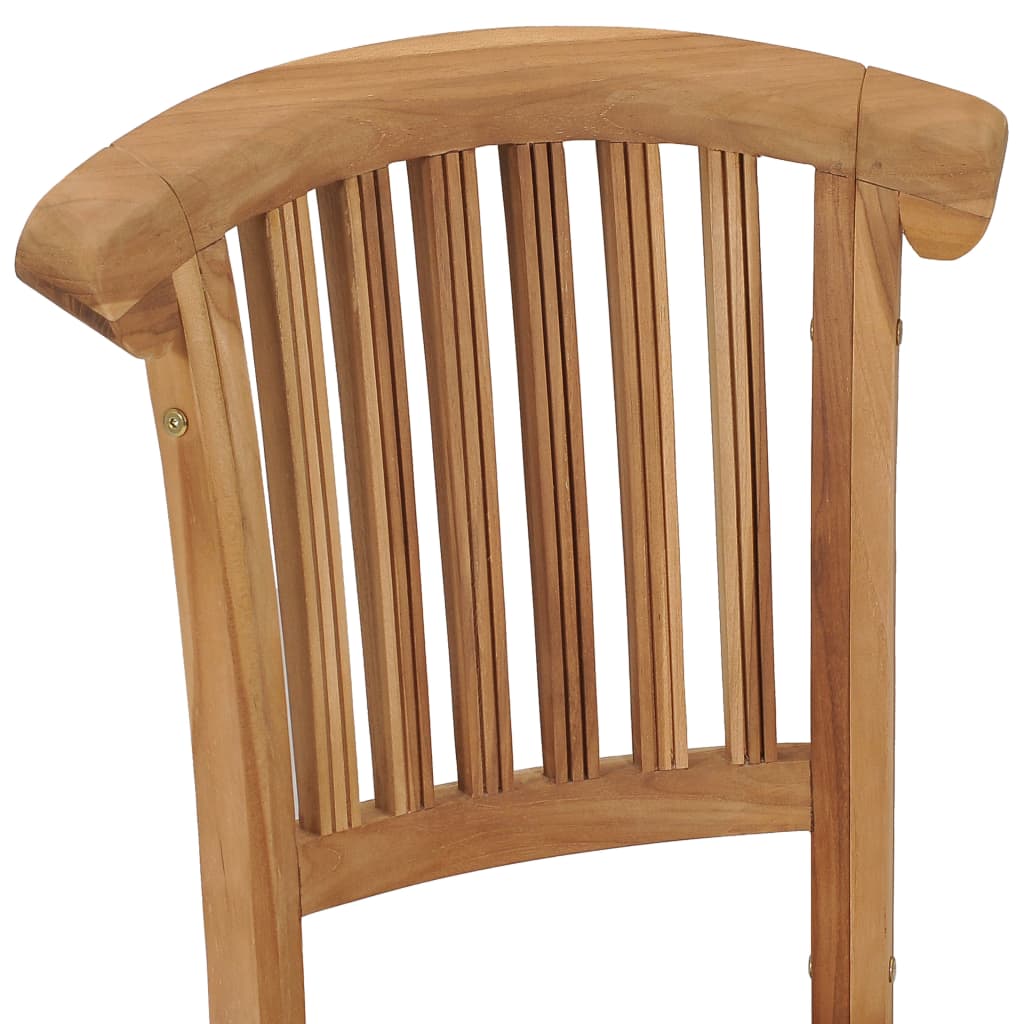 vidaXL Patio Chairs 2 pcs Solid Teak Wood-5