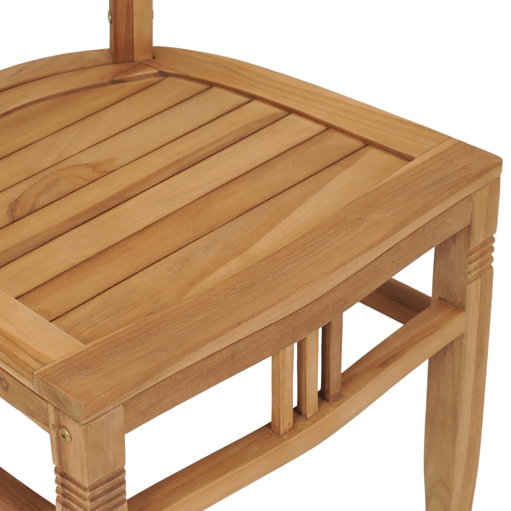 vidaXL Patio Chairs 2 pcs Solid Teak Wood-6