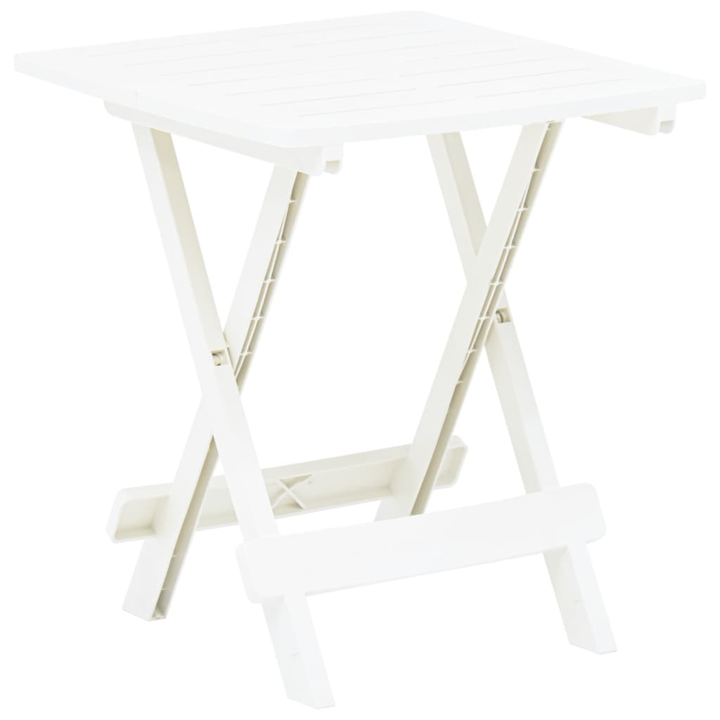 vidaXL Bistro Table Outdoor Side Table Folding Garden Patio Table Plastic-0