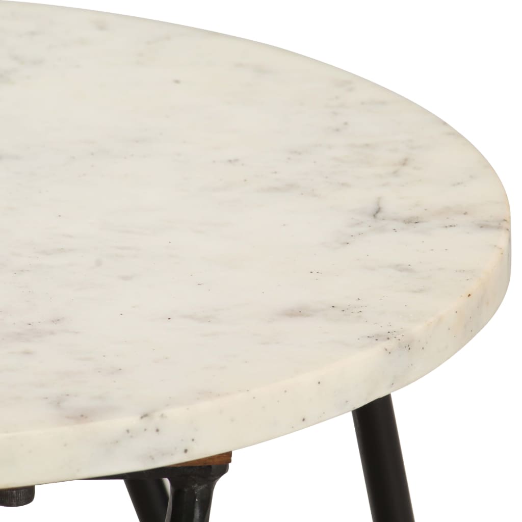 vidaXL Coffee Table End Table Side Sofa Table Real Stone with Marble Texture-10