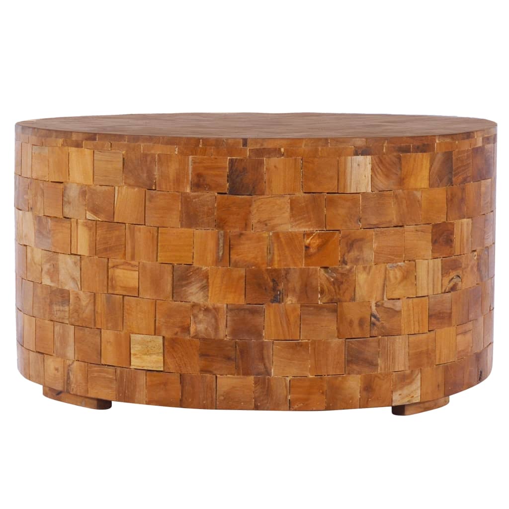 vidaXL Coffee Table 23.6"x23.6"x13.8" Solid Teak Wood-0