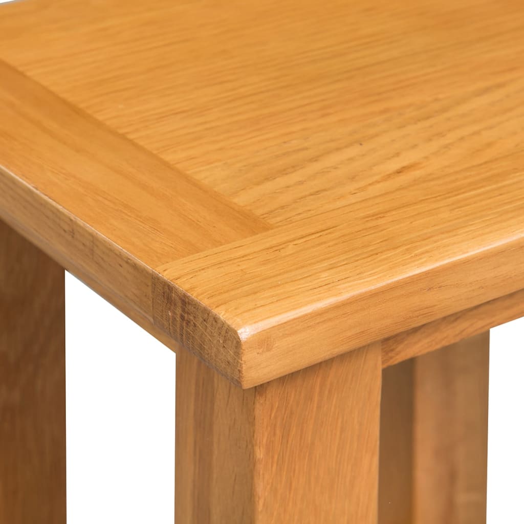 vidaXL End Tables 2 pcs 10.6"x9.5"x14.6" Solid Oak Wood-4