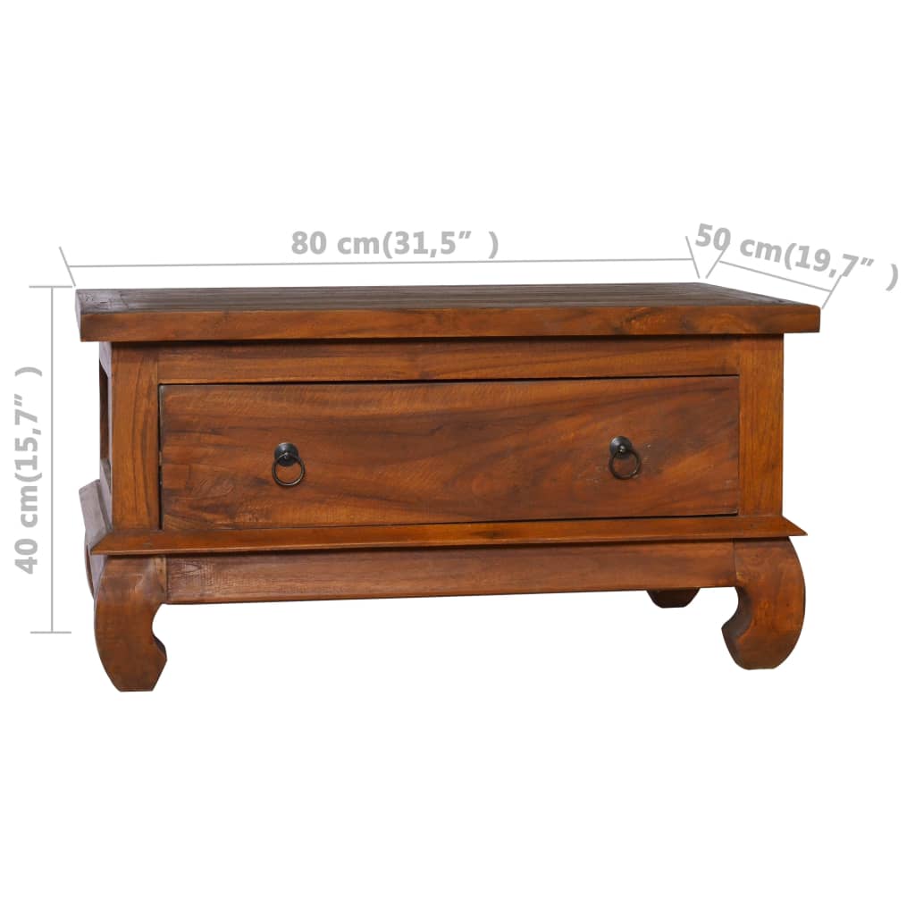 vidaXL Coffee Table End Table Accent Sofa Table Furniture Reclaimed Teak Wood-1