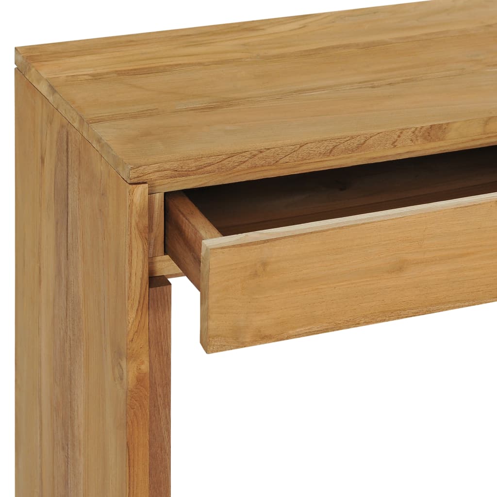 vidaXL Console Table 39.4"x13.8"x29.5" Solid Teak Wood-5