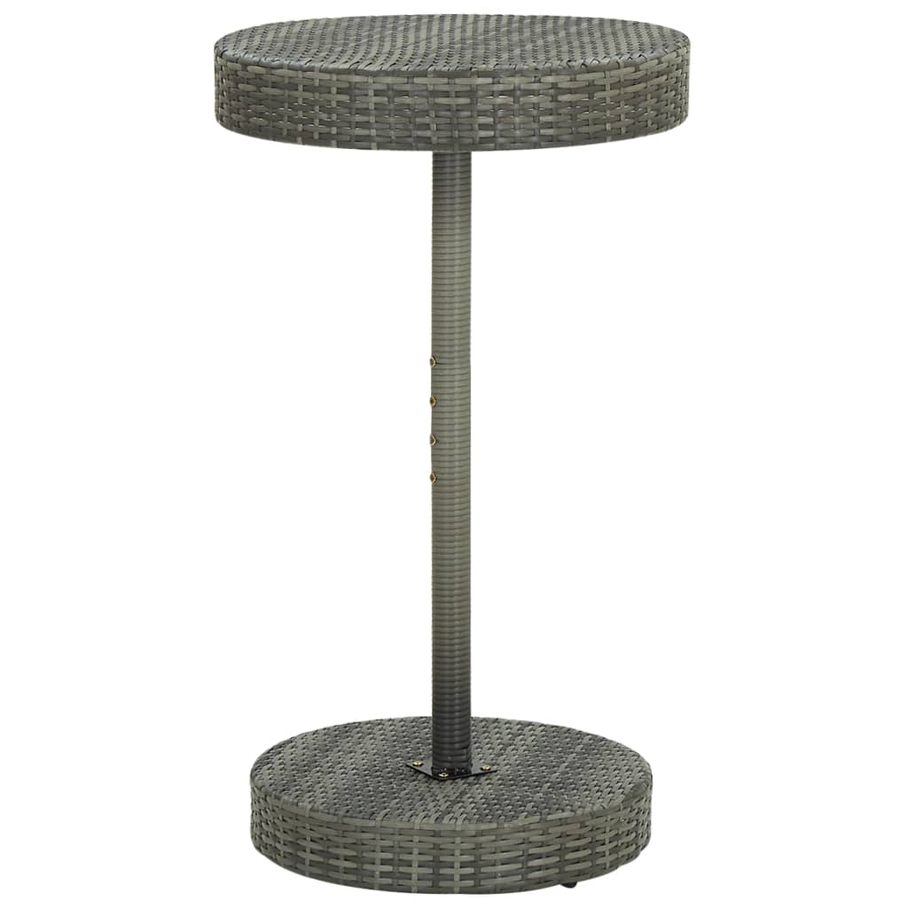 vidaXL Bistro Table Outdoor Side Table Patio Garden Wicker Furniture PE Rattan-18