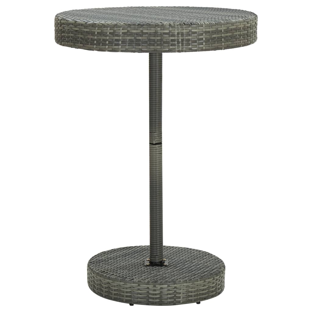 vidaXL Bistro Table Outdoor Side Table Patio Garden Wicker Furniture PE Rattan-17