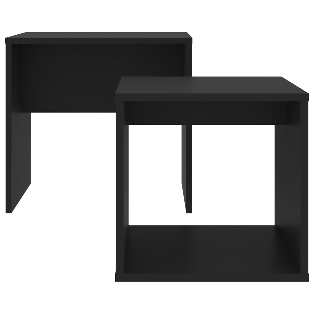 vidaXL Coffee Table Set 2 Piece Nesting End Table Sofa Table Engineered Wood-44