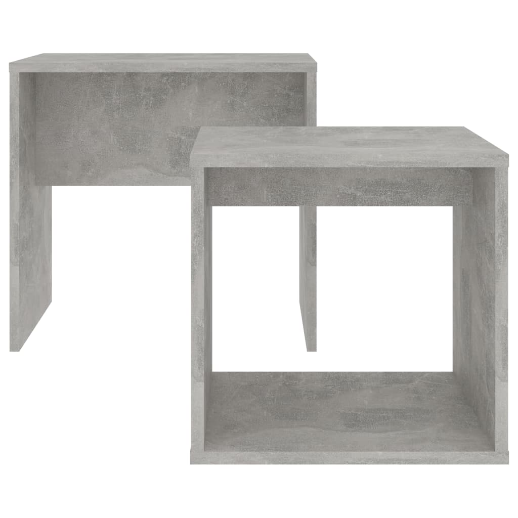 vidaXL Coffee Table Set 2 Piece Nesting End Table Sofa Table Engineered Wood-28