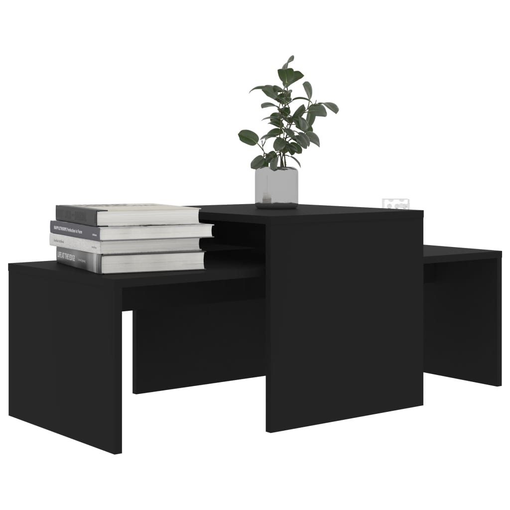 vidaXL Coffee Table Set Nesting Sofa End Table for Living Room Engineered Wood-48