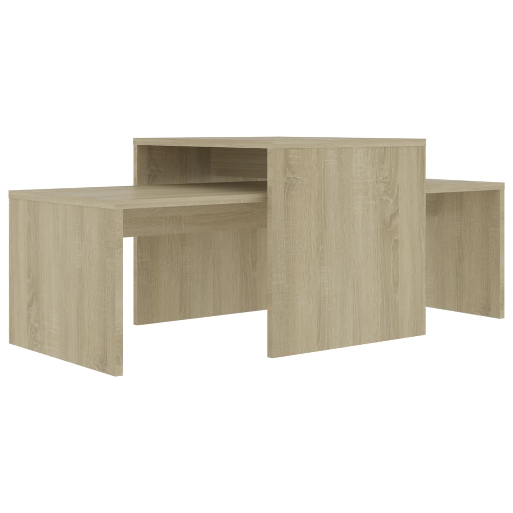 vidaXL Coffee Table Set Nesting Sofa End Table for Living Room Engineered Wood-0