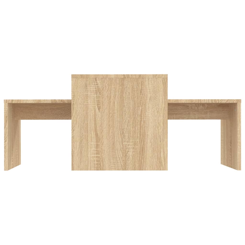 vidaXL Coffee Table Set Nesting Sofa End Table for Living Room Engineered Wood-28