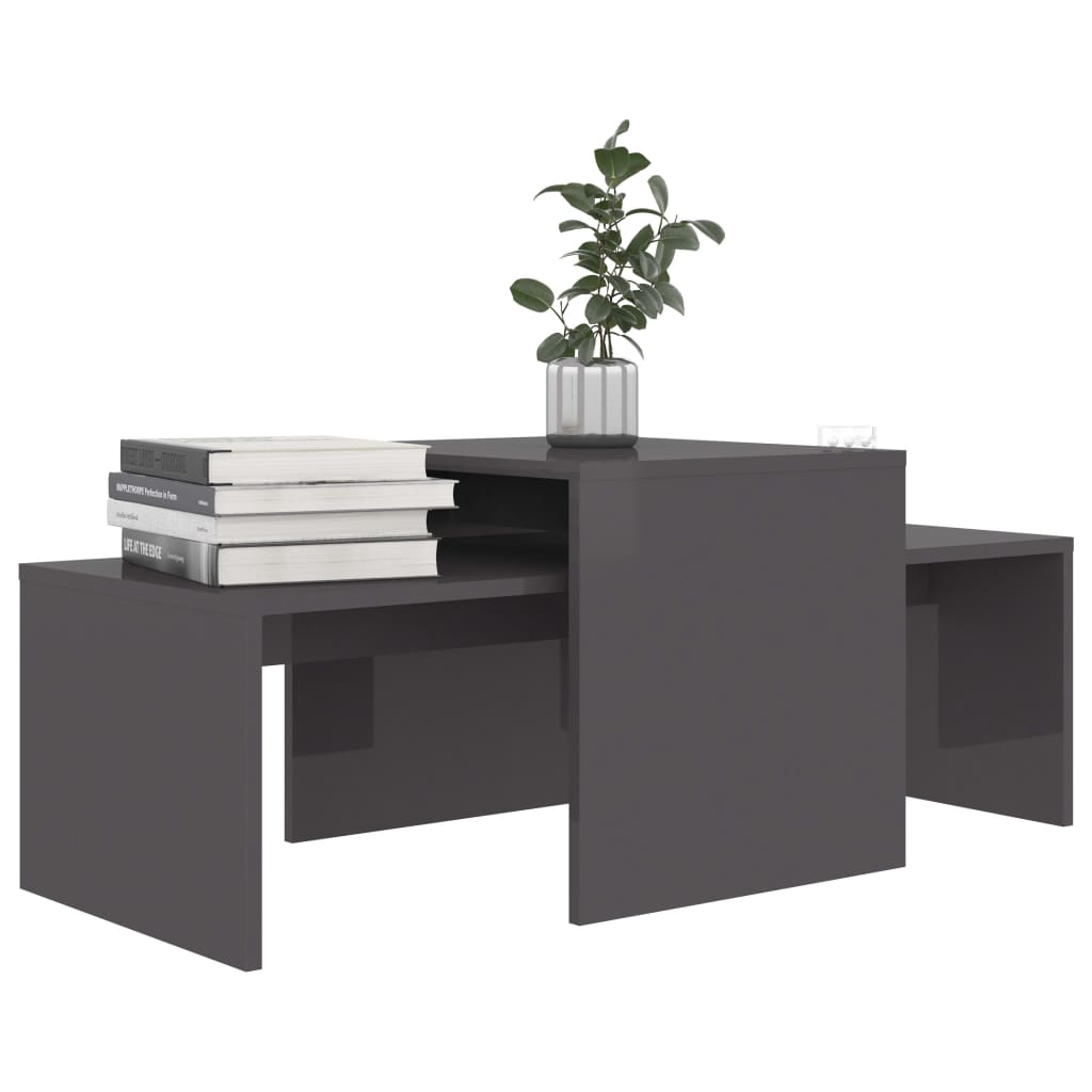 vidaXL Coffee Table Set Nesting Sofa End Table for Living Room Engineered Wood-21
